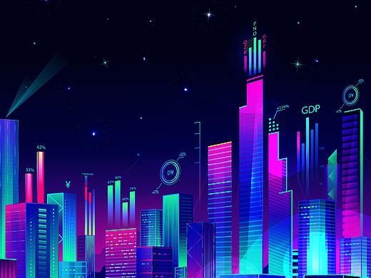霓虹灯-夜景