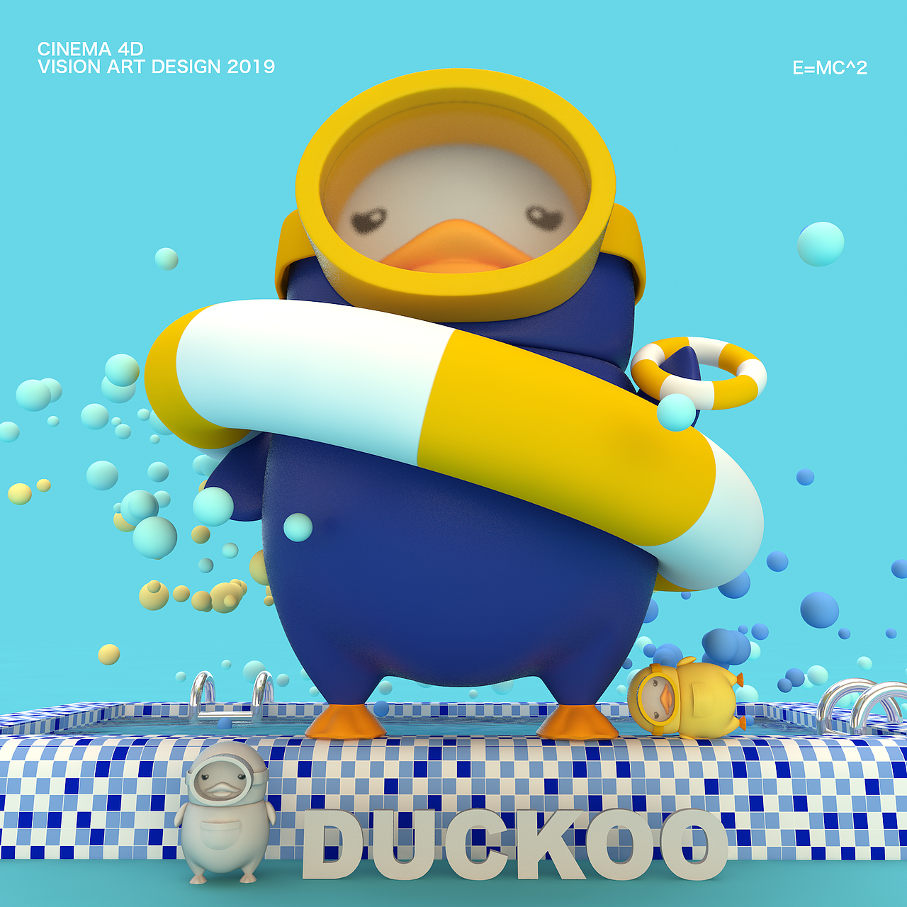 E=MC^2 | C4D作品-小场景建模材质练习