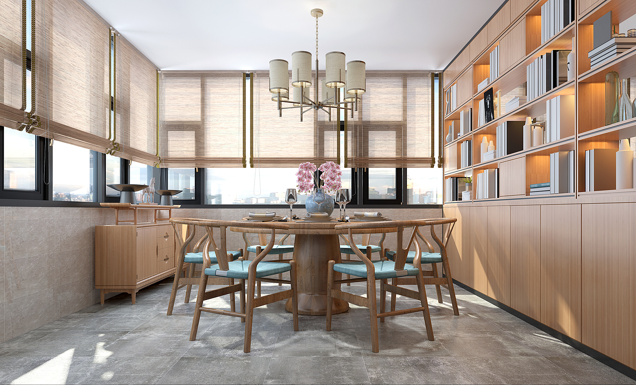 中式茶室——扬州择木创建设计表现（图ZMTczMjU0MDg4） - 家装设计 - 站酷设计师择木创建设计表现原创素材 - 站酷ZCOOL