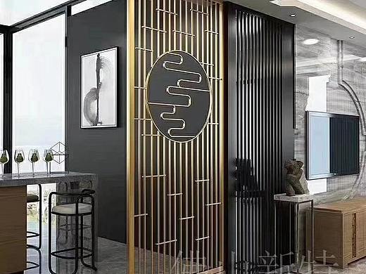 豪华装饰立体铝屏风图