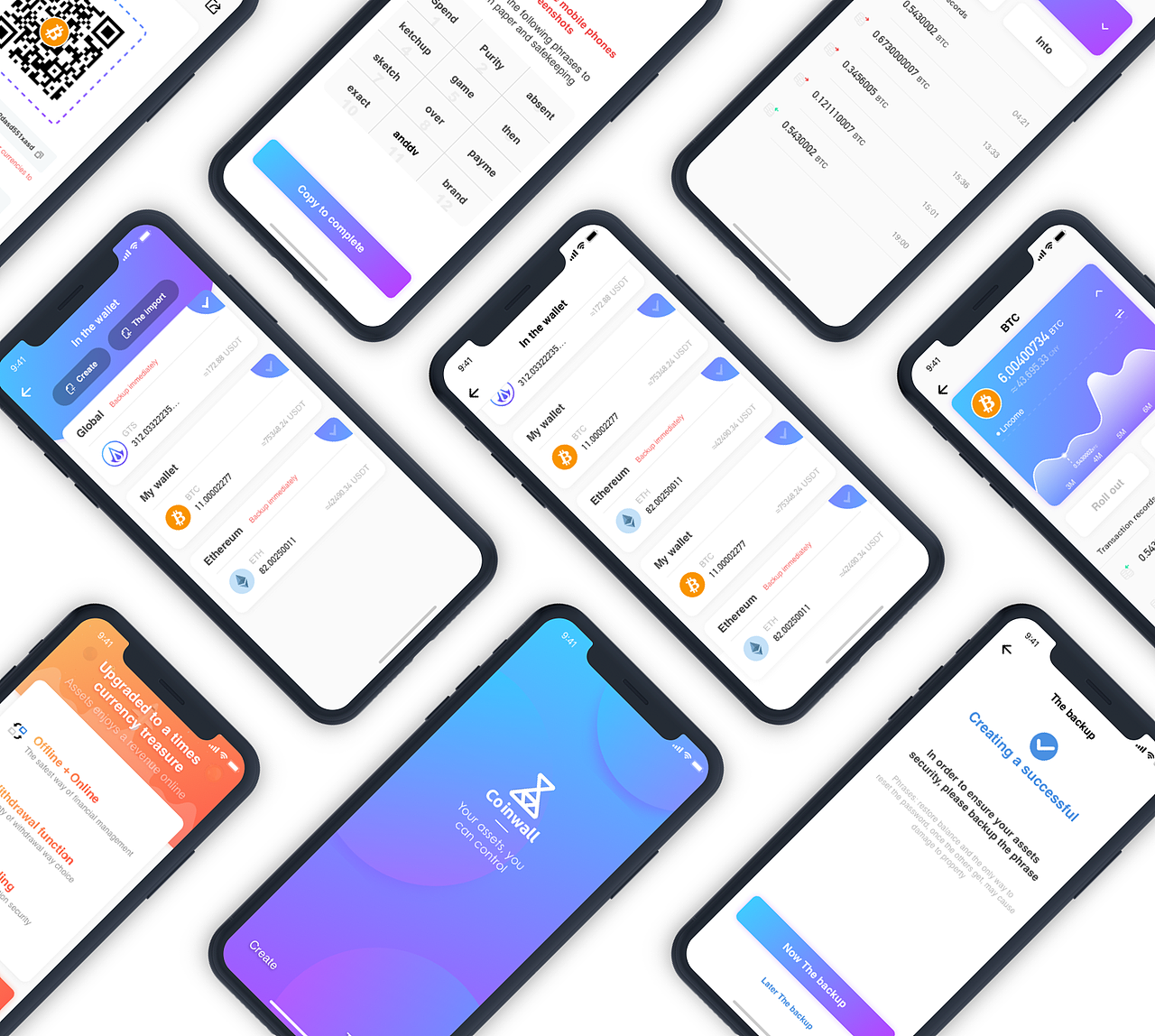 虚拟货币钱包（图ZMTIxMzEzNTk2） - APP界面 - 站酷设计师Sandy_wu原创素材 - 站酷ZCOOL