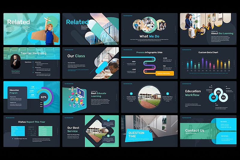 45页少儿教育培训儿童早教培训趣味教育主题PPT模板（图ZMzQ5MzI2OTY4） - PPT/Keynote - 站酷设计师爱晴天原创素材 - 站酷ZCOOL