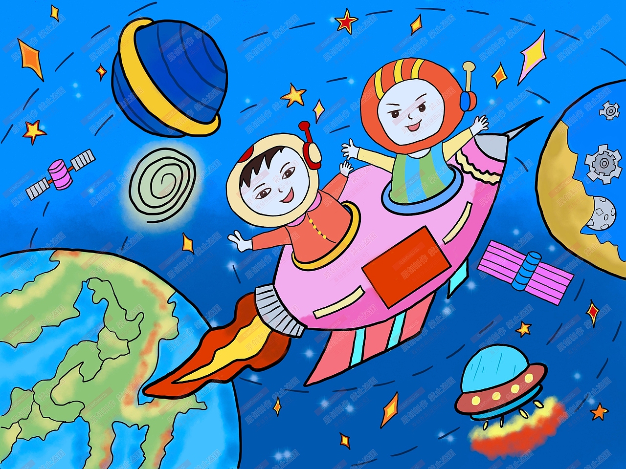 小康中国梦电脑绘画 中国梦电脑绘画作品