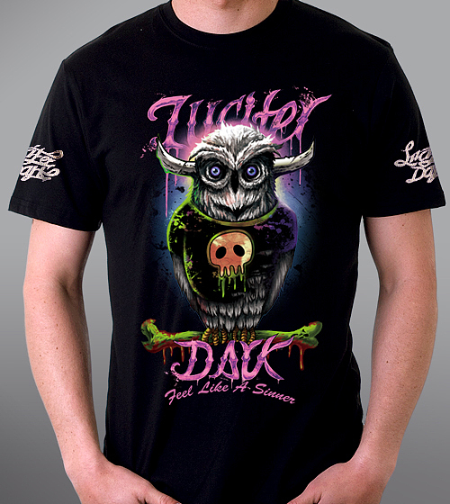 2010夏季 潮流服饰 Lucifer Dark 的T恤图案 猫头鹰插画（图ZMTAyNjU4NA==） - 像素画 - 站酷设计师luciferdark原创素材 - 站酷ZCOOL