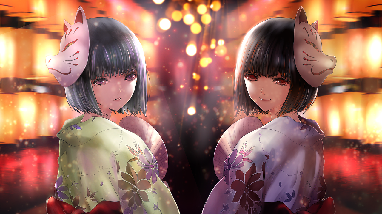 手绘练习-双子（图ZODAwMDY1ODQ=） - 创作习作 - 站酷设计师sai2x2原创素材 - 站酷ZCOOL