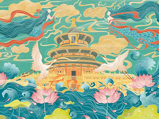 中国风插画-《祈年殿》