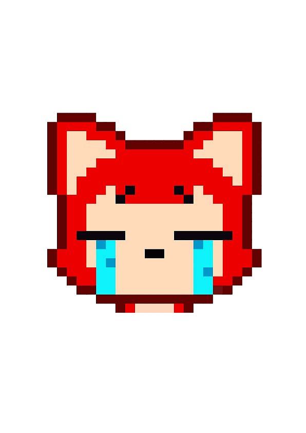 阿狸像素画（图ZNTM0NDMxMjQ=） - 像素画 - 站酷设计师暴走的莵子原创素材 - 站酷ZCOOL