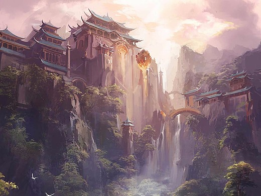 游戏场景原画   山