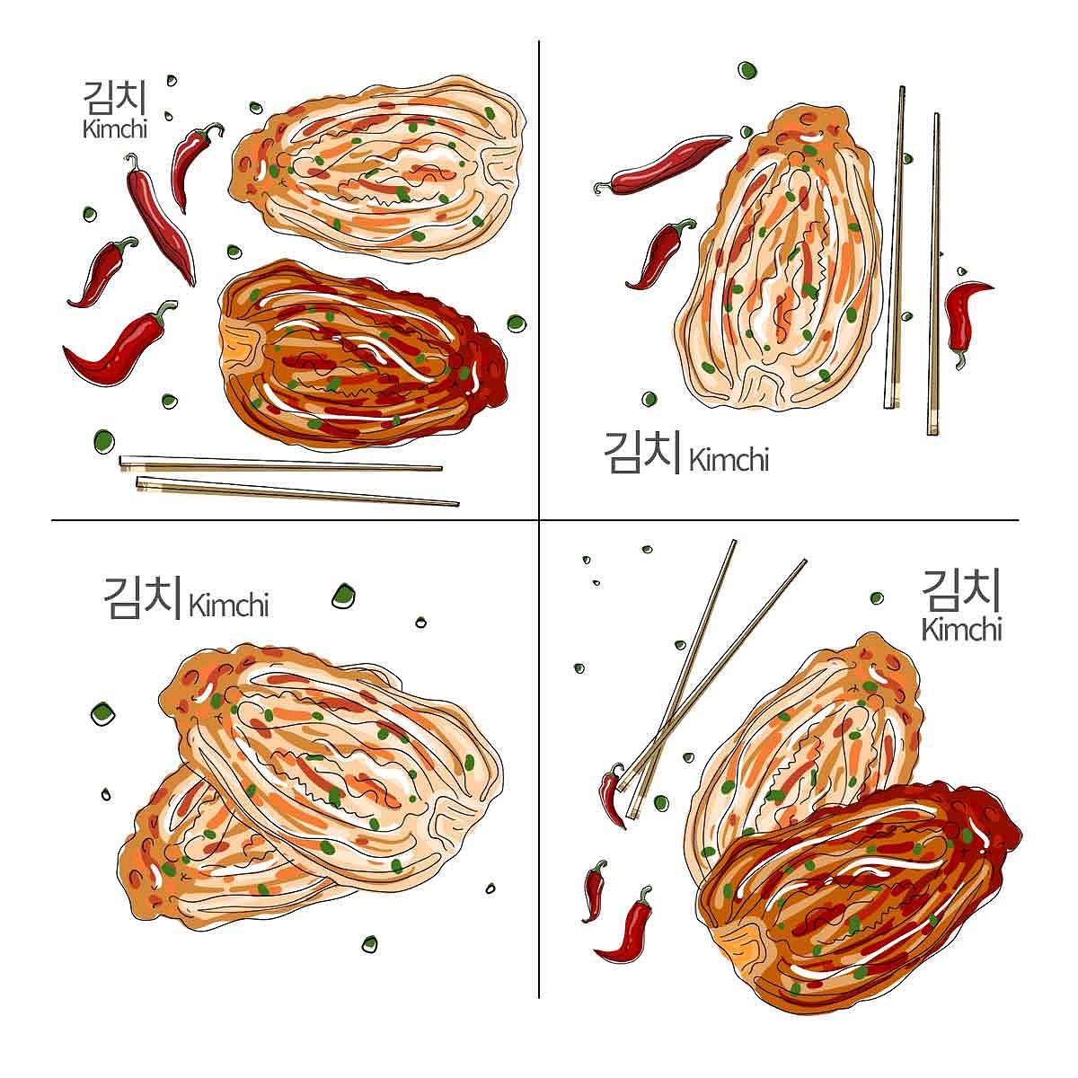 手绘韩餐(原创作品,已授权,勿商用