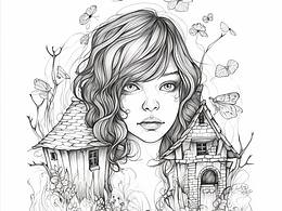 線描插畫 創(chuàng)意線描 原創(chuàng)插畫