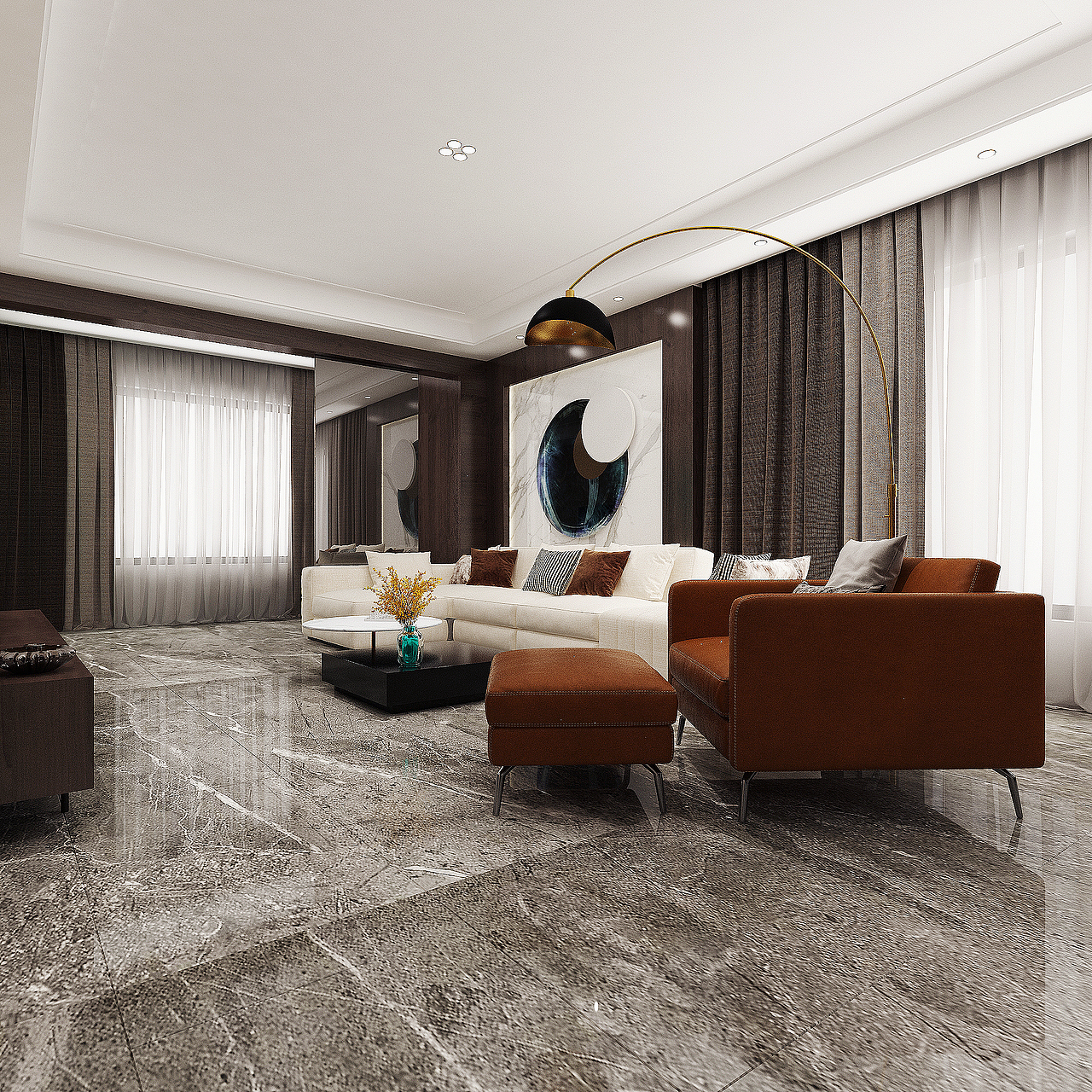 铸合一号院280平联排别墅现代风格（图ZMjI0NzMyNTQ4） - 家装设计 - 站酷设计师L文君原创素材 - 站酷ZCOOL