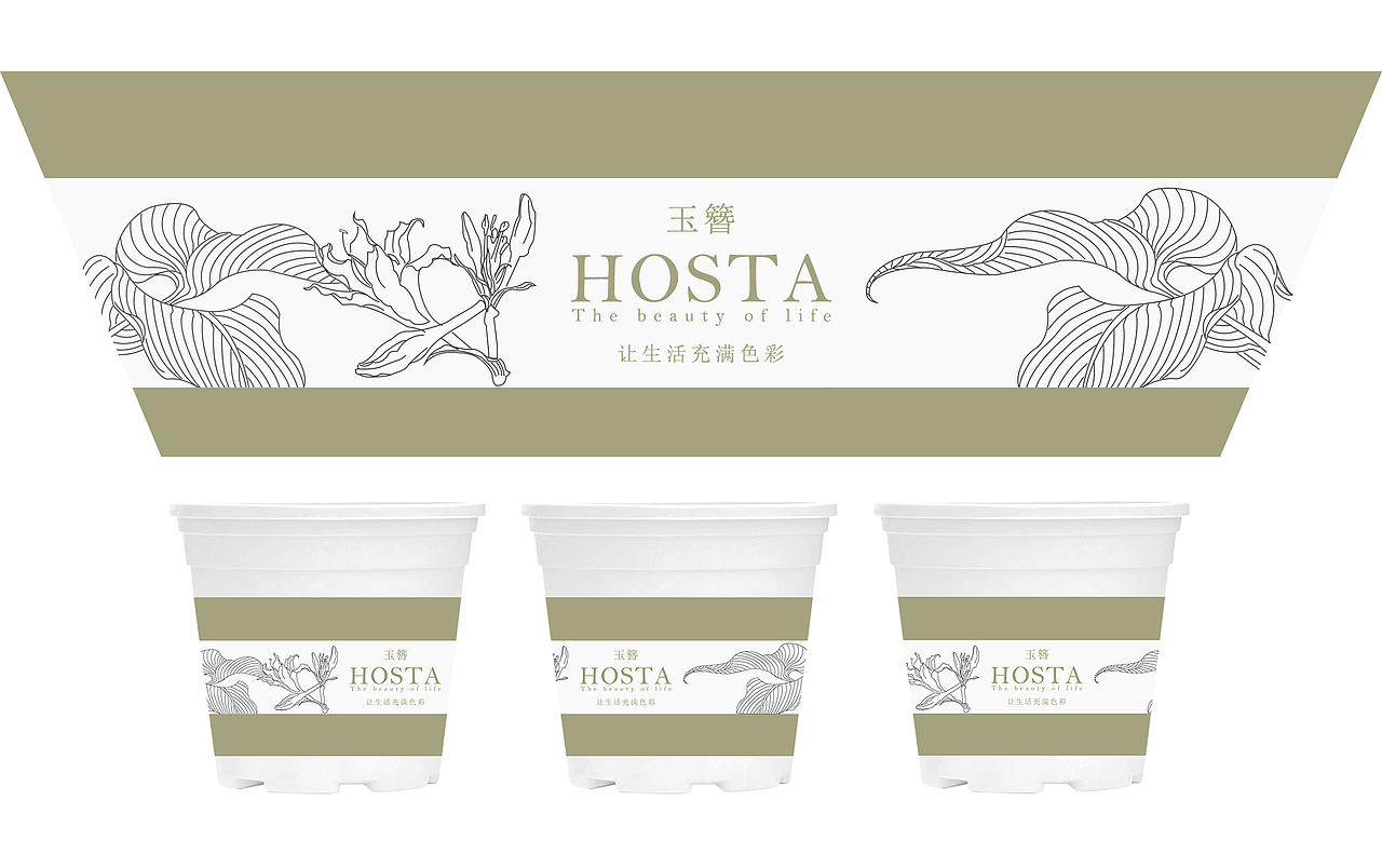 园艺花卉植物玉簪花盆设计（图ZMjM2OTk4Mzc2） - 包装 - 站酷设计师梦想的陈仙仙原创素材 - 站酷ZCOOL