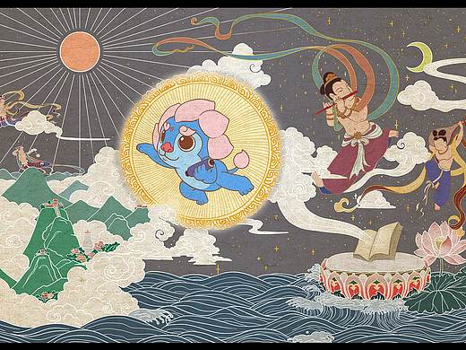 五台山卡通IP 文殊坐骑—青狮
