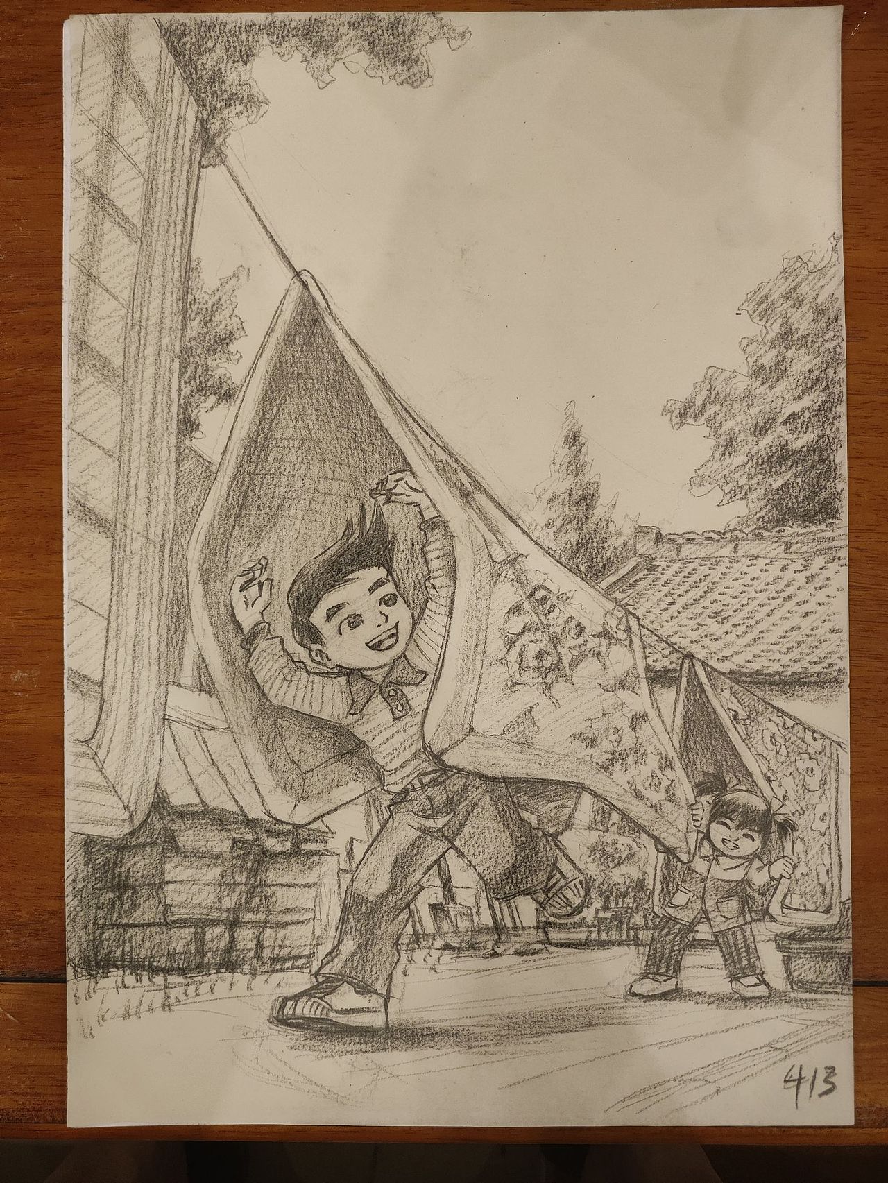 童年的季节 草图1（图ZMzQ3NjYwMDQ4） - 艺术插画 - 站酷设计师田间小仙原创素材 - 站酷ZCOOL