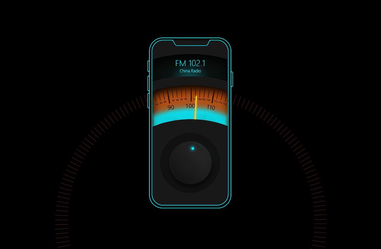iPhone X -Radio（图ZOTU2MDQ3ODA=） - APP界面 - 站酷设计师Designer_Sandy原创素材 - 站酷ZCOOL