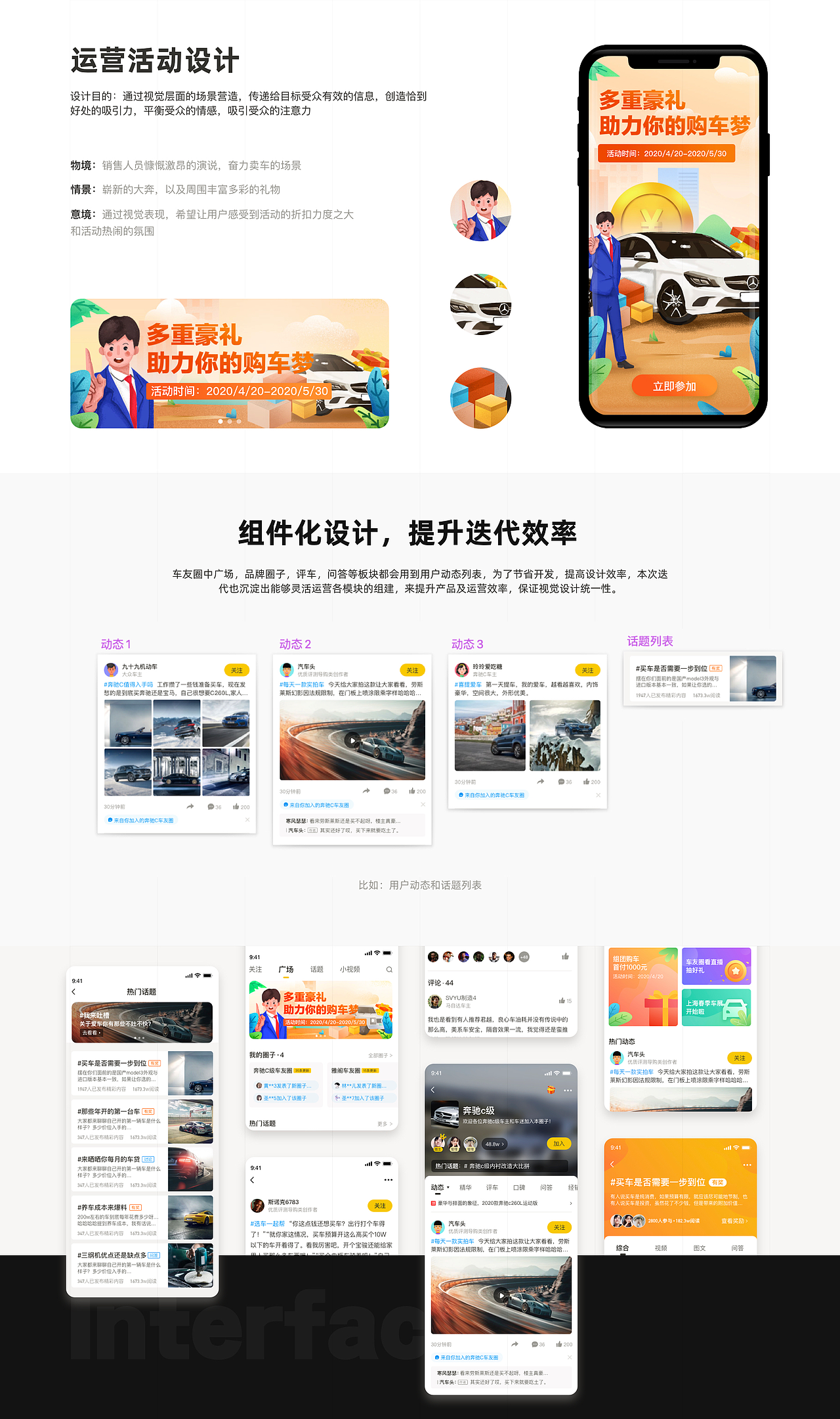 从业务&用户&内部诉求出发的优化策略（懂车帝车友圈）（图ZMjA5ODMyNjQ0） - APP界面 - 站酷设计师孔雅轩LineVision原创素材 - 站酷ZCOOL