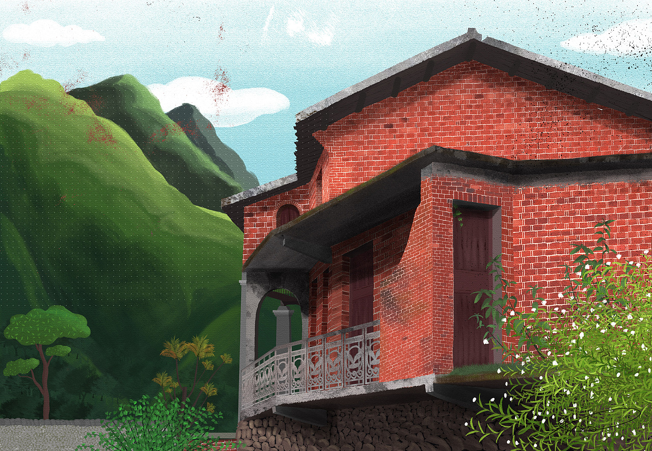 一座老房子|插画|艺术插画|孤鸿雁_原创作品-站酷zcool