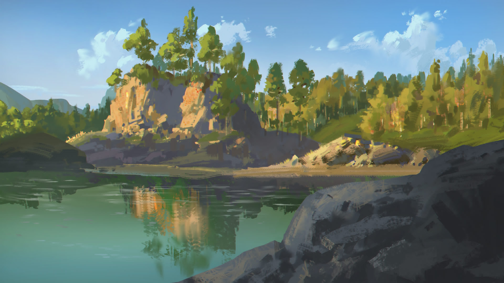 写生风景.|插画|游戏原画|绘画的苏航 - 原创作品 - 站酷 (zcool)