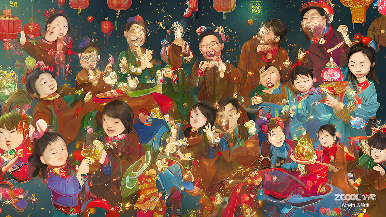 #AI创作实验室#【组图】欢天喜地过新年
