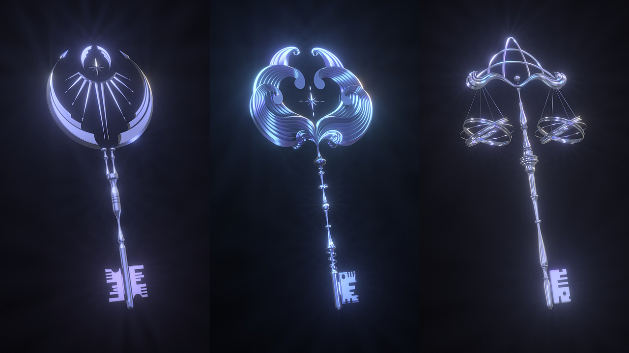 十二星座·虚拟钥匙（图ZMzUwODk3NzY0） - 概念设定 - 站酷设计师诗酒过冬原创素材 - 站酷ZCOOL