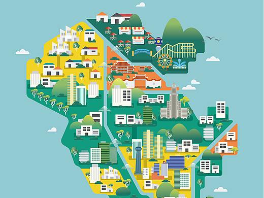 微縮地圖（個人主頁-ZNDUzNjc1NzI=） - 藝術插畫 - 站酷設計師兩兩LL原創(chuàng)素材 - 站酷ZCOOL