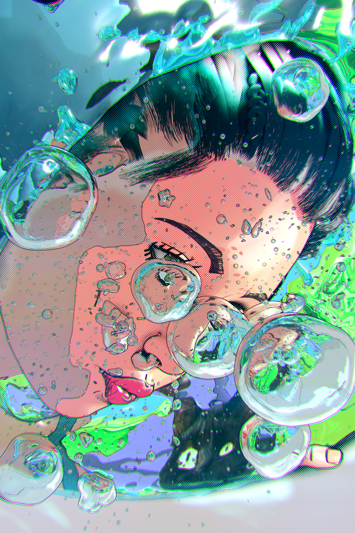 少女的午后（图ZMjIxMzEwOTg4） - 艺术插画 - 站酷设计师小叶子哦原创素材 - 站酷ZCOOL