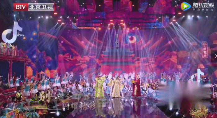 2021北京卫视春晚《新春蹦吧》舞台插画