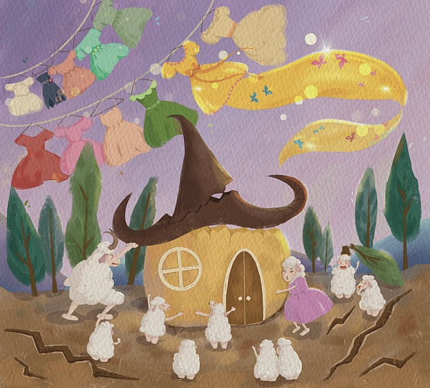 第一本兒插，關(guān)于羊村的居民們（圖ZMzIzMjc3OTg0） - 兒童插畫 - 站酷設(shè)計(jì)師燎青麥原創(chuàng)素材 - 站酷ZCOOL