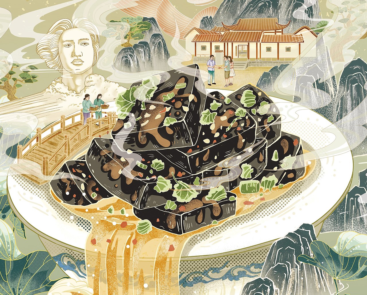 城市特色插画绘制（图ZMzAwMzkzNTQw） - 商业插画 - 站酷设计师哈米肖原创素材 - 站酷ZCOOL