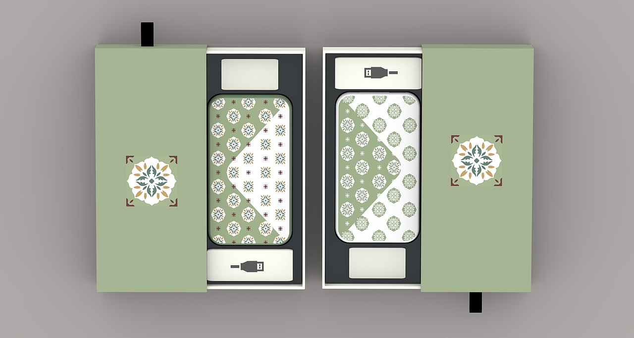 花砖元素充电宝设计（图ZMTE4ODM1MTM2） - 电子产品 - 站酷设计师马鹿UmaShika原创素材 - 站酷ZCOOL