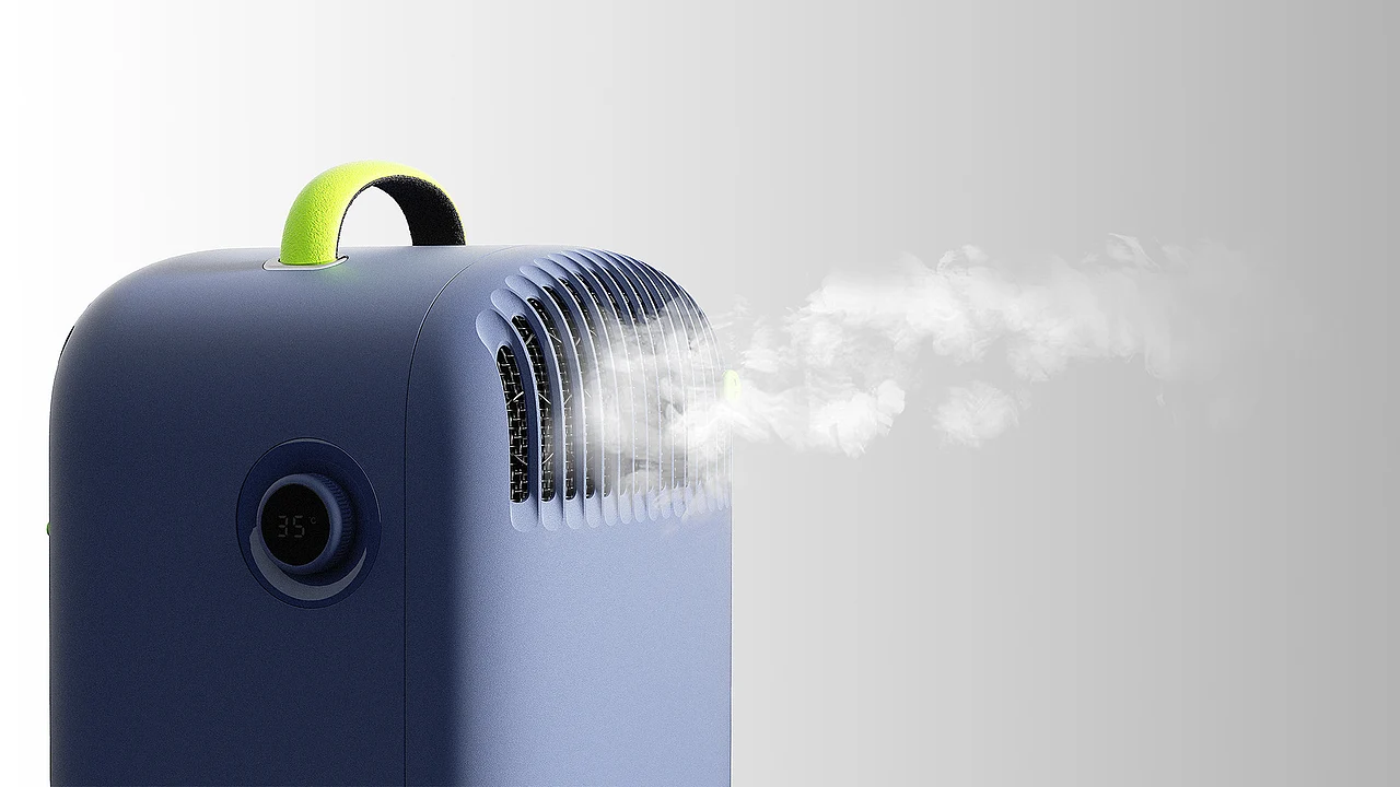 <br>制冷系统制造的冷气通过排风孔排出用来制冷<br>The cold air generated by the refrigeration system is discharged out of the room through the exhaust hole