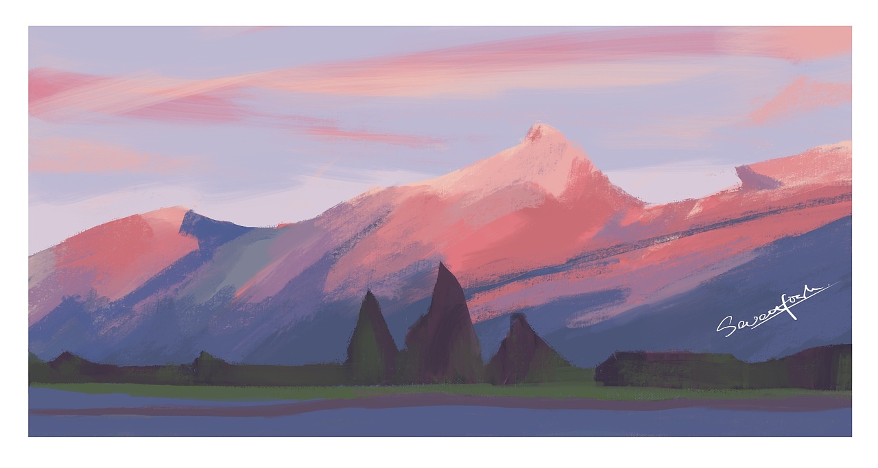 风景速涂|插画|创作习作|sevenfish04 - 临摹作品 - 站酷 (zcool)