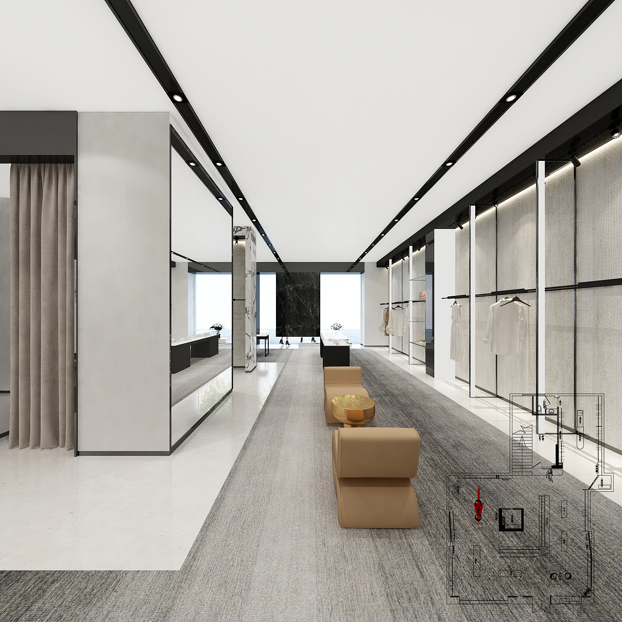 原创黑白买手店设计（图ZMzUzNjEwNzA0） - 商业空间设计 - 站酷设计师设计师文皓原创素材 - 站酷ZCOOL