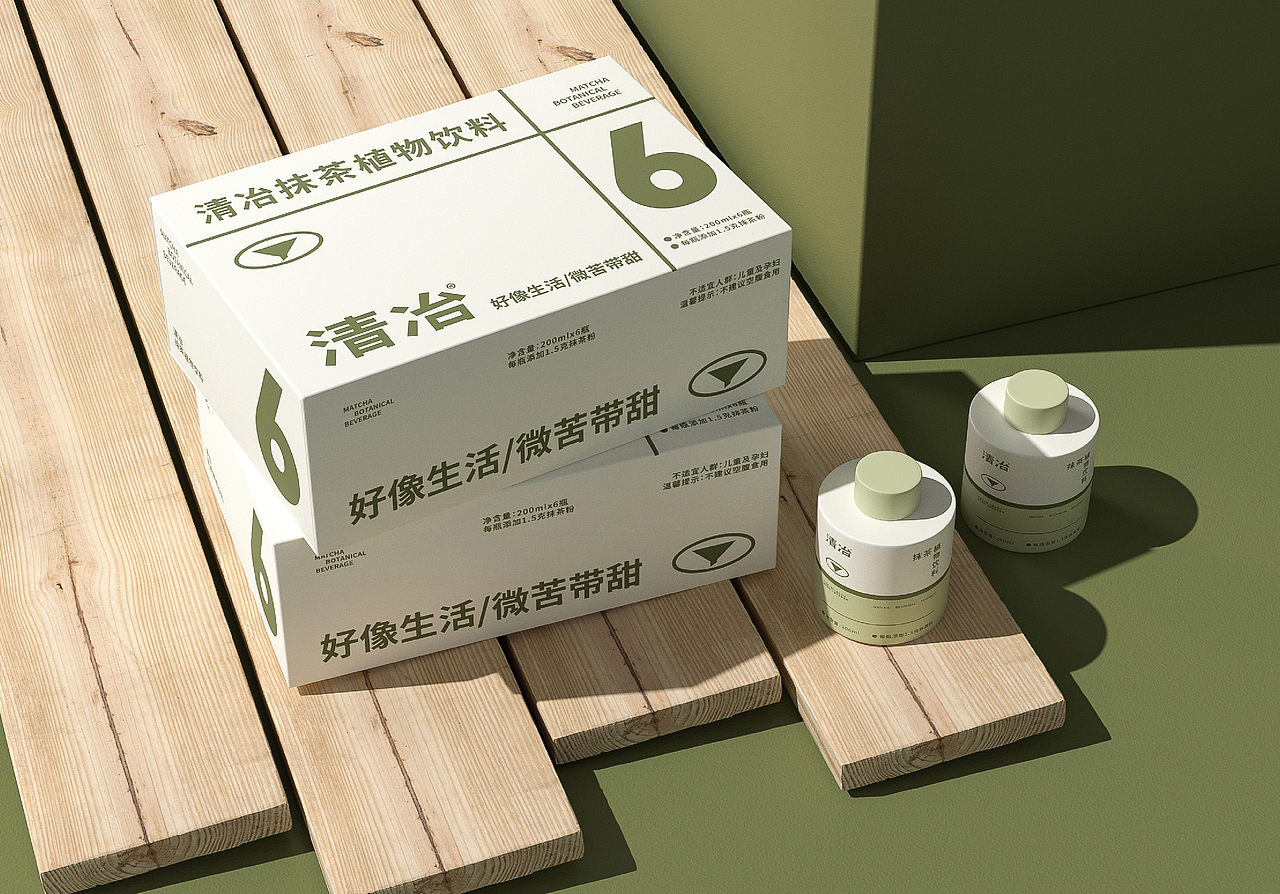 清冶-抹茶饮料全案设计/包装设计/物料设计/VI设计