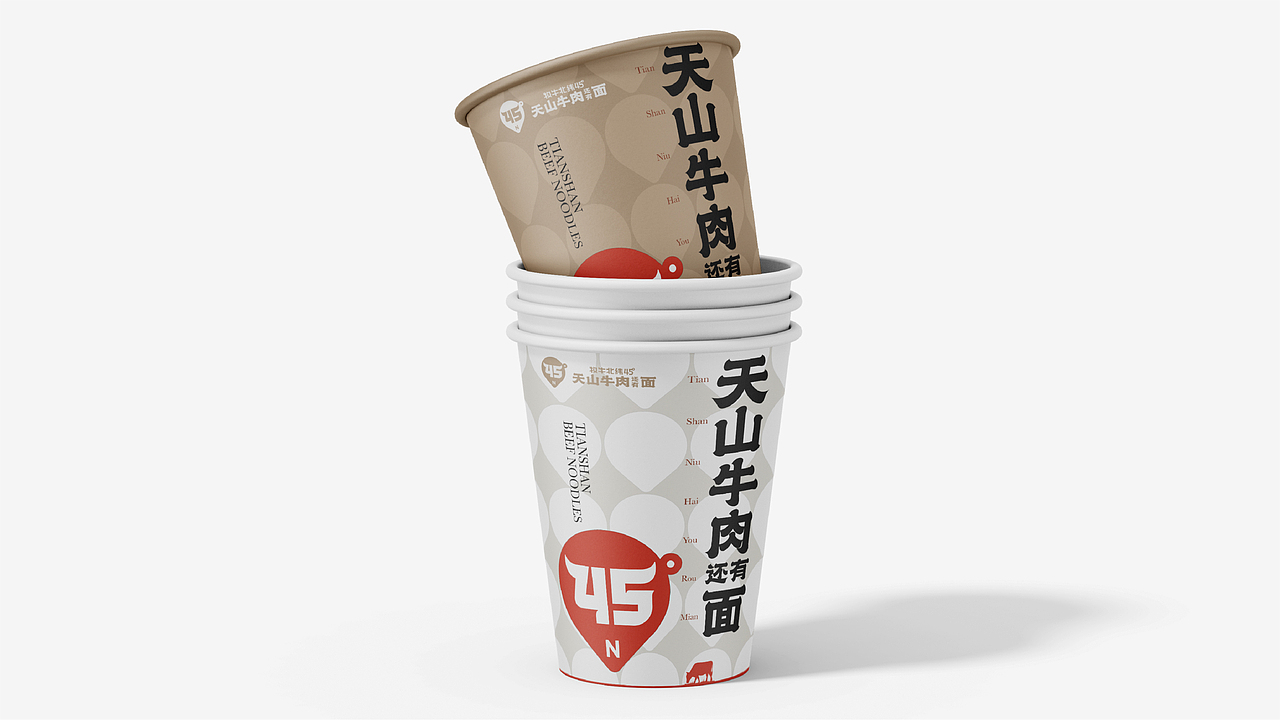 牧牛北纬45度牛肉面品牌全案（图ZMzY3NDEyMzA4） - 品牌 - 站酷设计师王十三品牌设计原创素材 - 站酷ZCOOL