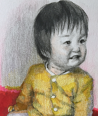女兒1歲素描（圖ZMjEyNDI2MTg0） - 繪畫(huà) - 站酷設(shè)計(jì)師何軒1988原創(chuàng)素材 - 站酷ZCOOL
