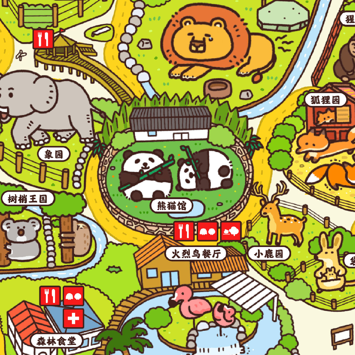 动物园地图绘画图片