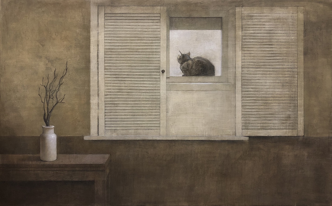《猫与窗》（图ZMTkwODQ0MTg4） - 绘画 - 站酷设计师何石磊Leo原创素材 - 站酷ZCOOL