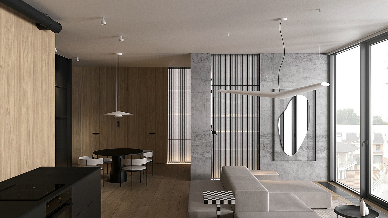 120㎡现代都市的舒适生活，艺术与时尚的结合（图ZMjIwODM2NDMy） - 家装设计 - 站酷设计师1992xgt原创素材 - 站酷ZCOOL