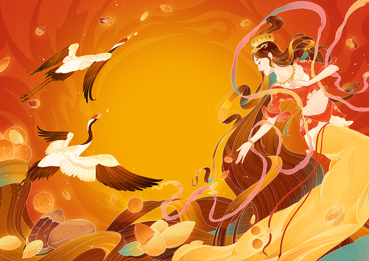 天女散花-坚果包装|插画|商业插画|也边 - 原创作品 - 站酷 (zcool)