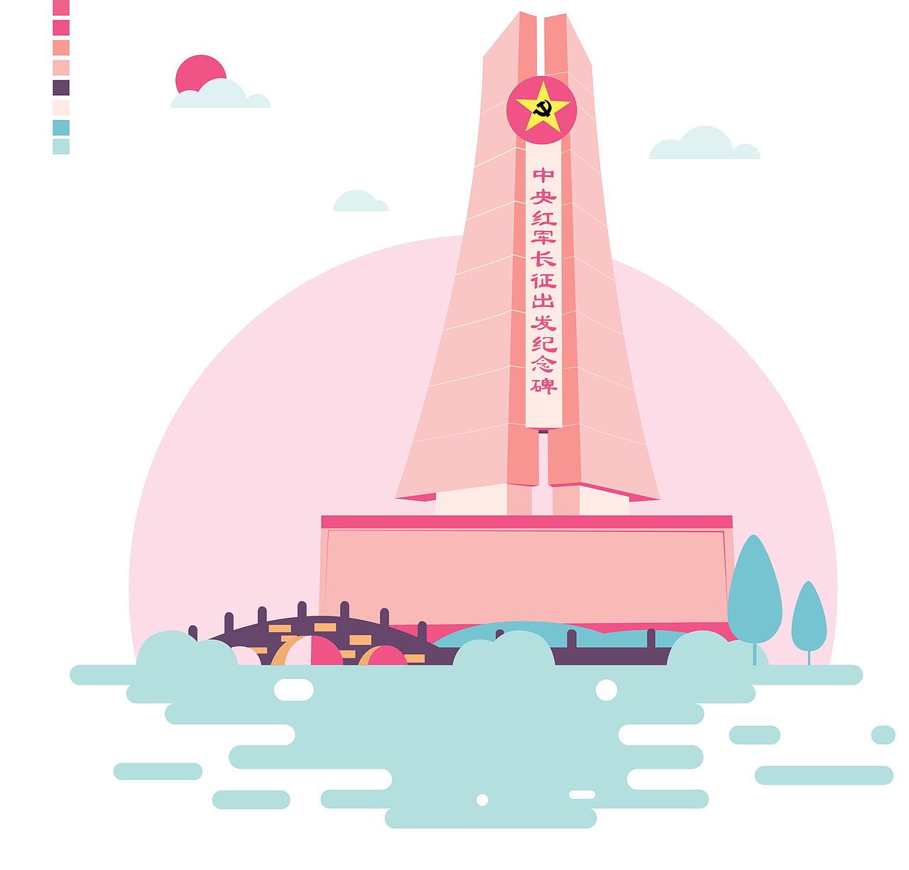 家乡的建筑（图ZMjI4NDU3Mzky） - 艺术插画 - 站酷设计师惠苒star原创素材 - 站酷ZCOOL