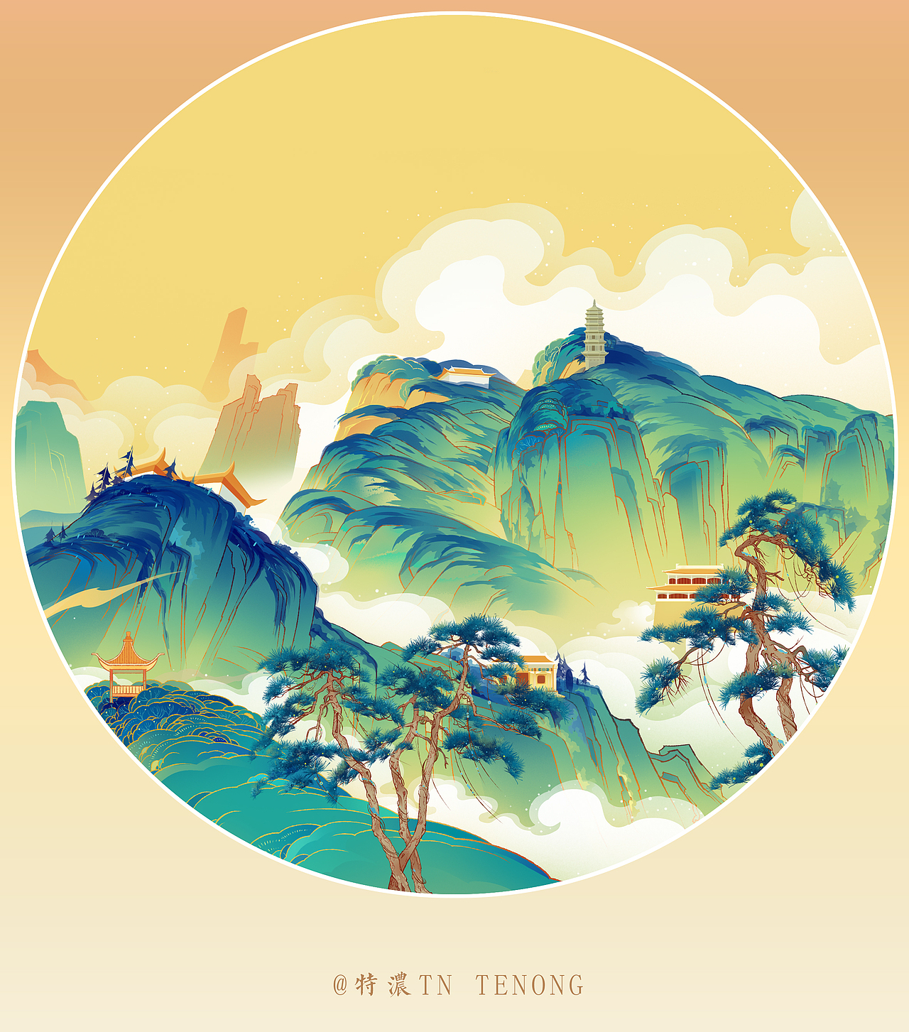 陕旅集团【锦绣陕旅】贺岁长卷(陕西)(图ZMjM3NzE3NDI4) - 商业插画 - 站酷设计师特浓TN原创素材 - 站酷ZCOOL