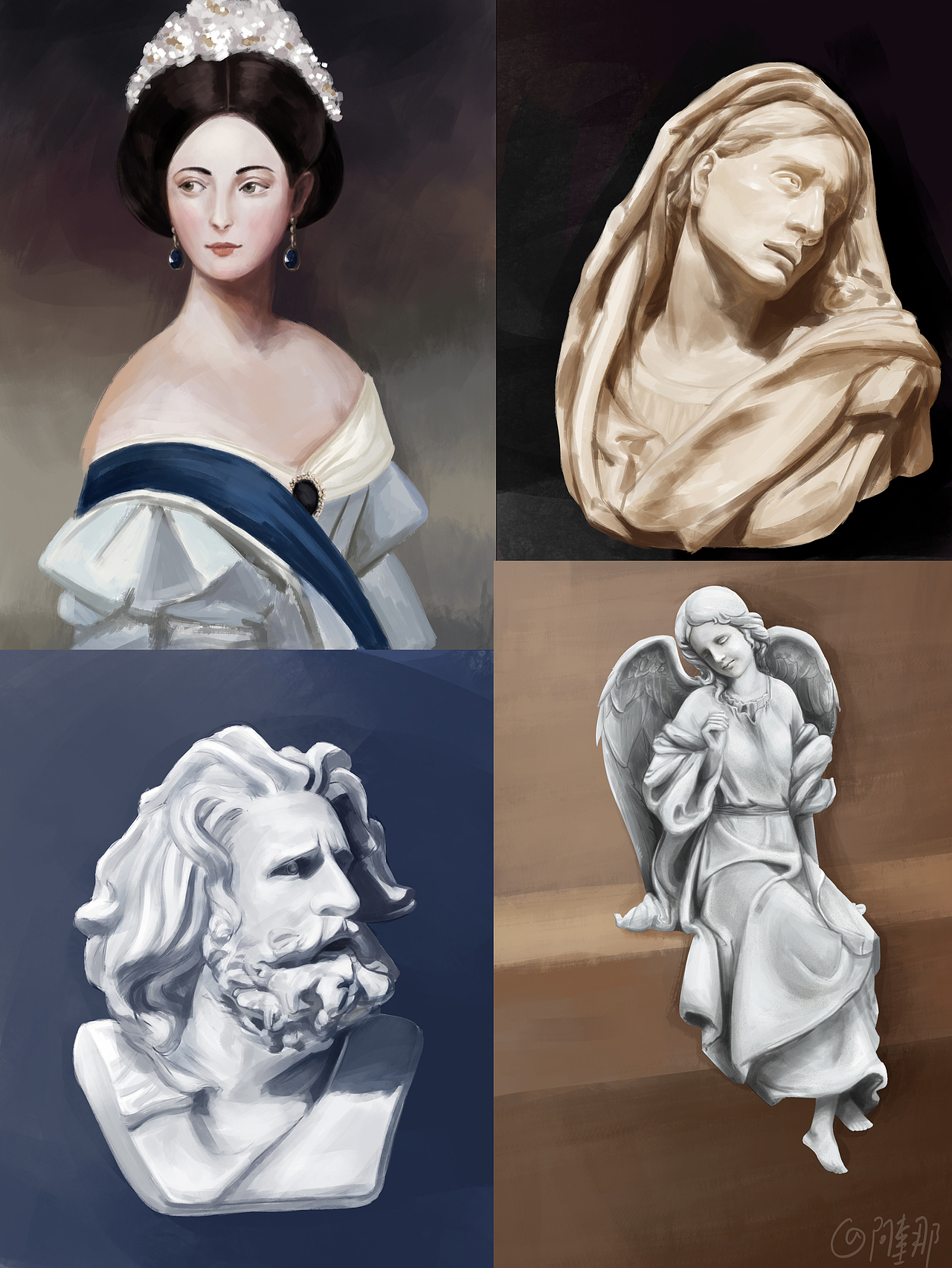 石膏练习（图ZMjY0Mzk0ODAw） - 绘画 - 站酷设计师阿奎那原创素材 - 站酷ZCOOL