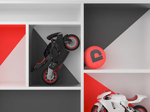 C4D制作运动系摩托 视觉表现