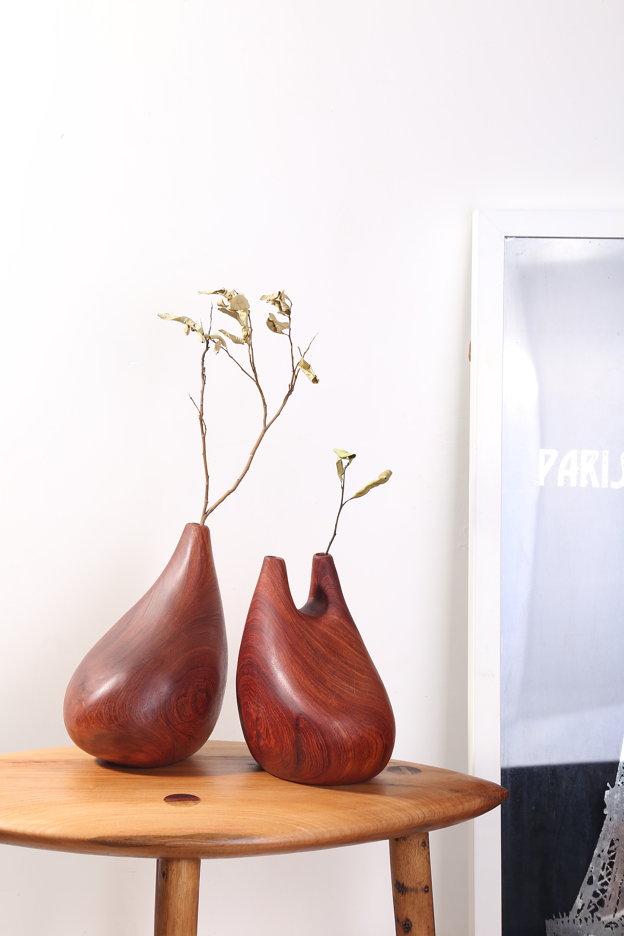 仿生艺术花瓶摆件（缅甸花梨木）