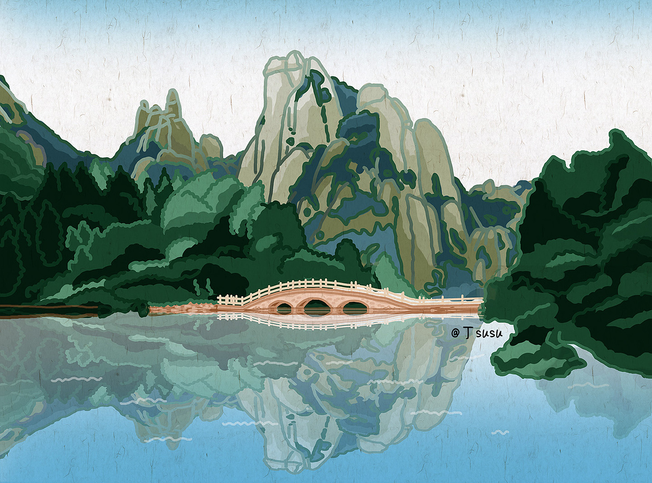 手绘福鼎太姥山