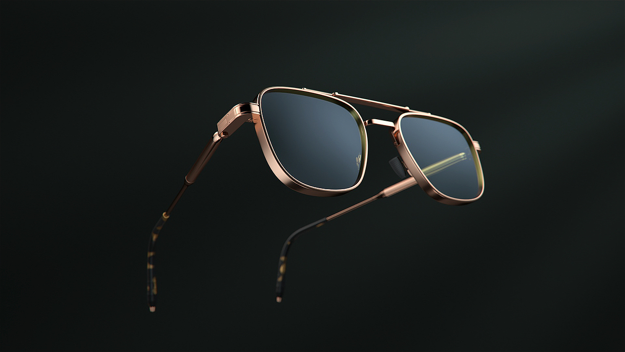 C4D暗调眼镜产品动画