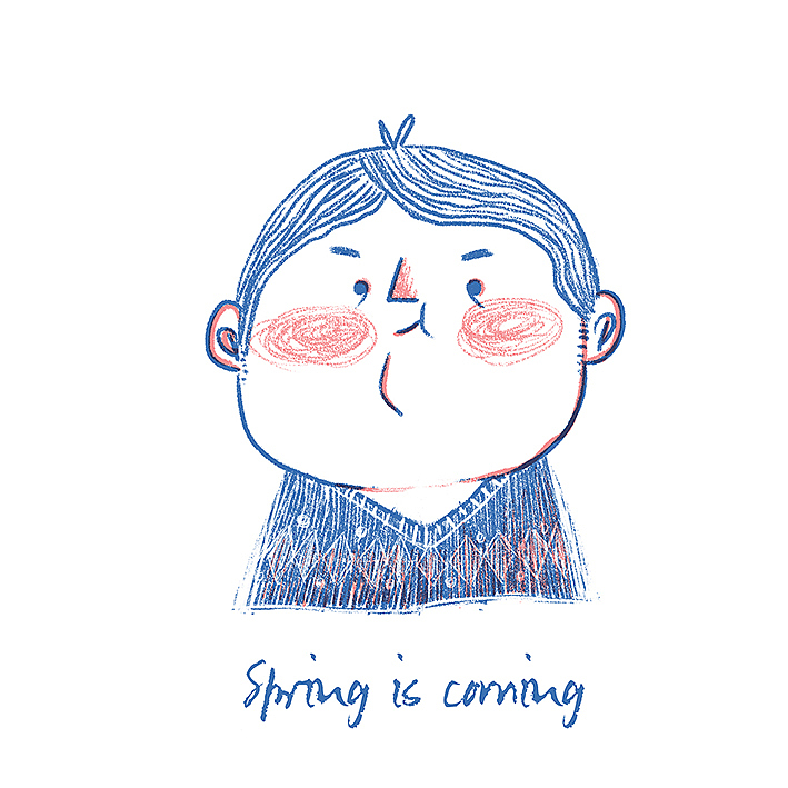Hello spring（图ZNDU4MjcyODQ=） - 商业插画 - 站酷设计师韩白白sylvia原创素材 - 站酷ZCOOL