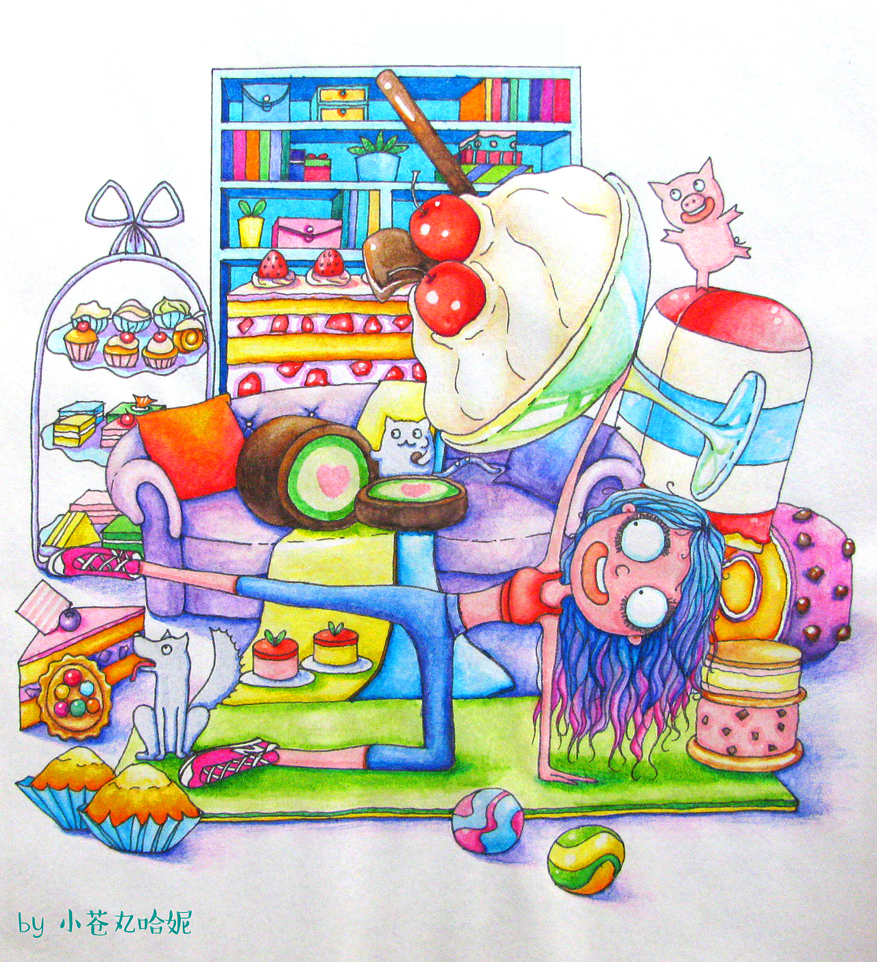 小苍丸哈妮的梦想生活DREAM LIFE~（图ZNjE2MDU4MzI=） - 商业插画 - 站酷设计师苍丸喜乐绘原创素材 - 站酷ZCOOL