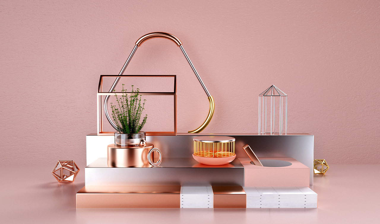 c4d风格美妆电商场景|工业/产品|生活用品|fanqie2008 - 原创作品